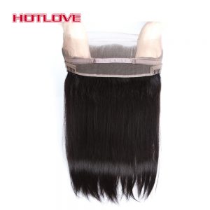 HOTLOVE Hair 360 Lace Frontal Closure Straight 22*4*2 Band Frontal Natural Hairline 100% Remy Human Hair Pre Plucked Baby Hair