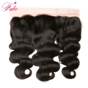 FABC Brazilian Lace Frontal Body Wave 130% Density Free Part With Natural Hairline 100% Remy Human Hair 1 Bundle