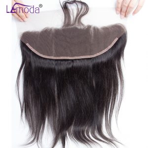 Le Moda Pre Plucked Straight Human Hair 13x4 Ear to Ear Lace Frontal Closure with Baby Hair Brazilian Hair Closure Remy Hair