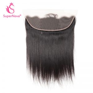 Supernova Brazilian Hair Lace Frontal Closure Straight hair 13x4 With Baby Hair 100% Remy Human Hair Natural color Shipping Free