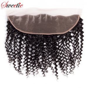 Sweetie Lace Frontal Closure Brazilian Remy Hair Kinky Curly 13x4 with Baby Hair 100% Human Hair Free Part Free Shipping
