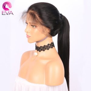 Eva Hair 250% Density 360 Lace Frontal Wig Pre Plucked With Baby Hair Straight Natural Hairline 10"-22" Brazilian Remy Hair Wigs