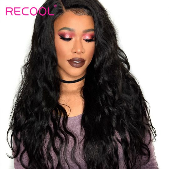 Recool 360 Lace Frontal Wig With Baby Hair Brazilian Body Wave Can Match Bundles 130% Density Ear to Ear Lace Frontal Closure