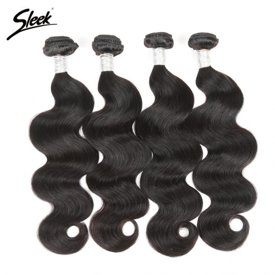 Sleek Brazilian Hair Weave Bundles Deals Body Wave Remy Human Hair Extension 8-30 Inch Can Buy 3/4 Bundles Tissage Bresilienne
