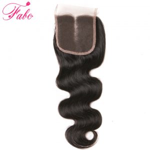 Fabc Hair Brazilian Body Wave Middle Part Lace Closure Swiss Lace 4x4 Remy 100% Human Hair Closure 1 Piece