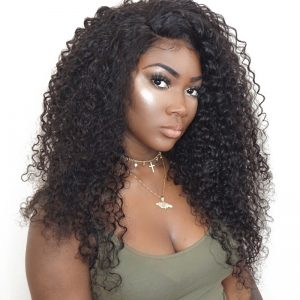 Lace Front Human Hair Wigs For Black Women Brazilian Curly Remy Hair 250 Density Lace Front Wig Pre Plucked Hairline CARA