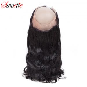 Sweetie Hair Brazilian Remy Hair Body Wave 360 Lace Frontal Closure With Baby Hair 100% Human Hair Free Shipping Pre Plucked