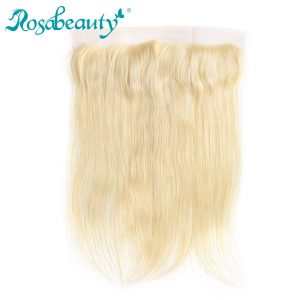 Rosa beauty 613 Blonde Lace Frontal Closure Brazilian Straight 13x4 Siwss Lace Pre-pluck with Baby Hair 100% Human Remy Hair