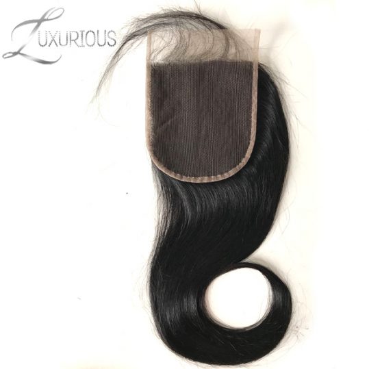 Luxurious Brazilian Straight 5X5 Lace Closure With Baby Hair 8-20inch 100% Remy Human Hair Free Part Shipping Free