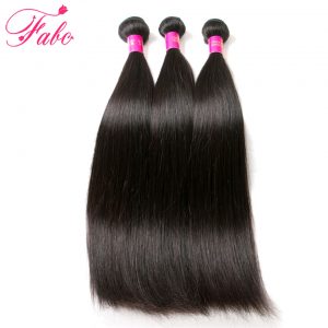 Fabc Hair Brazilian Straight Hair Weave 1 Piece Remy 100% Human Hair Extention Natural Color 8-28 Can Buy 3 or 4 Bundles