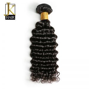 Deep Wave Brazilian Hair 100% Remy Human Hair Weave Bundles 1PC Extension Natural Black Color Can Be Dyed 10-28" Elegant Queen