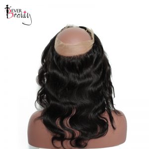 Ever Beauty Pre Plucked 360 Lace Frontal With Baby Hair Body Wave 100% Brazilian Remy Human Hair Natural Black Color 14-22inch