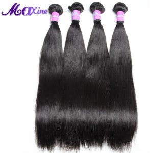 Maxine Brazilian Straight Hair Remy Hair Bundles 100% Real Human Hair Weaving Double Weft Sew In Weave Can Mix 3 Or 4 Bundles