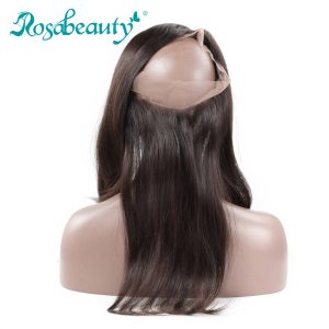Rosa beauty 360 Lace Frontal Closure Straight Remy Hair Natural Hairline With Baby Hair 100% Human Hair Free Shipping