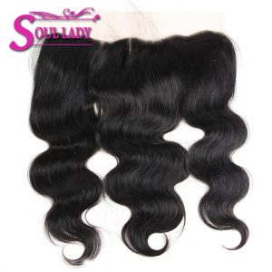 Soul Lady Peruvian Body Wave Remy Human Hair 13*4 Ear To Ear Lace Frontal with Baby Hair  Middle Part  130% Density  8-20 inches