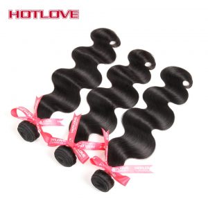HOTLOVE Peruvian Body Wave Bundles 100% Human Hair Weave Remy Hair Extensions Natural Color 10-28 Inch Can Be Dye Free Shipping