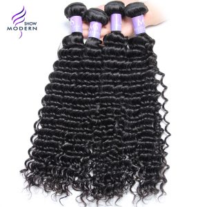 Modern Show 100% Remy Hair Extensions Peruvian Curly Weave Human Hair Bundles 1Pc/Lot Can Buy 3/4 Bundles 10''-28' Free Shipping