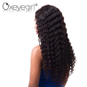 Oxeye girl Peruvian Deep Wave Bundles 1Pc Remy Human Hair Bundles Natural Color Hair Extensions 10'-28" Can Buy 3/4 bundle 100g