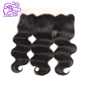 Ashimary Peruvian Body Wave 13*4 Lace Frontal Closure Can Be Bleached Remy Hair Ear to Ear Closure 100% Human Hair Free Shipping