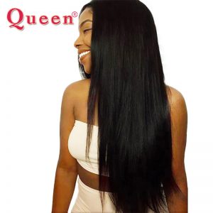 100% Remy Human Hair Extensions Queen Hair Products Peruvian Straight Hair Bundles 1PC Hair Weave 3 or 4 Bundles for one Head