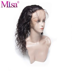 Mi Lisa Water Wave 360 Lace Frontal with Bleached knots and Baby Hair 130% Density Hand Tied Remy Human Hair Closure Free Part