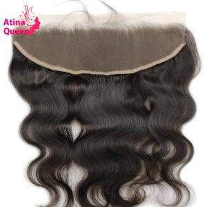 Atina Queen Peruvian Body Wave 13*4 Ear to Ear Lace Frontal Closure Baby Hair Pre Plucked 100% Remy Human Hair Shipping Free