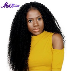 Peruvian Deep Curly Hair 1 Piece 100% Human Hair Extensions 10"~28" Remy Hair Weave Bundle Maxine Hair Products 1B Free Shipping
