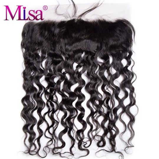 Mi Lisa Water Wave 13''x4'' Lace Frontal Closure With Baby Hair Hand Tied Swiss Lace Remy Hair Free Shipping 100% Human Hair