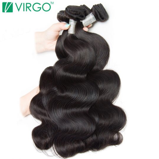 VOLYS Virgo Hair Malaysian Body Wave Human Hair Weave Bundles Natural Black Remy Mixed Length 10inch-28inch Can Buy 3/4 Bundles