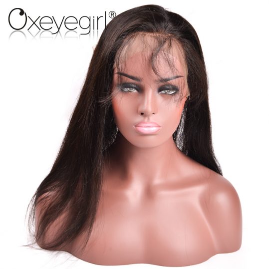 Oxeye girl Pre Plucked 360 Lace Frontal Closure Malaysian Straight Hair Bundles Remy Human Hair Closure With Baby Hair