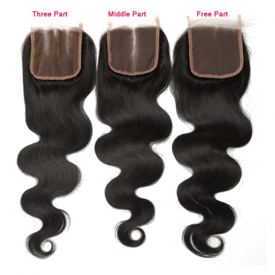Wonder Beauty Hair Malaysia Body Wave Remy Hair Middle Part Lace Closure 130% Density Swiss Lace Hand Tied Closure free shipping
