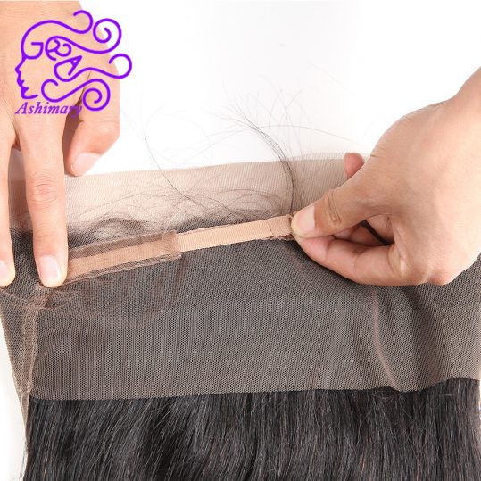 Ashimary Malaysian Remy Straight Hair Pre Plucked 360 Lace Frontal with Baby Hair Natural Color 100% Human Hair Free Shipping