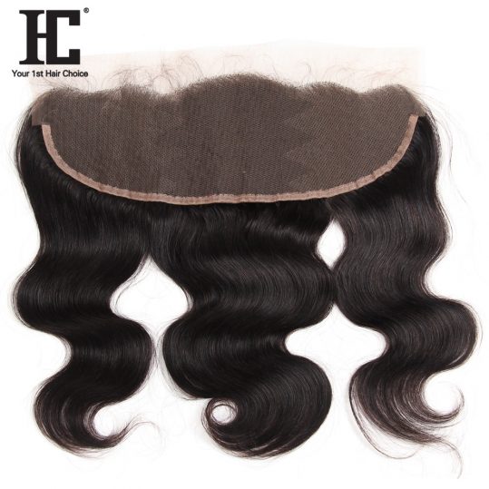 HC Hair Lace Frontal Closure With Baby Hair One Bundle Malaysian Body Wave Remy Hair 13x4 Inch Ear To Ear Human Hair Pre Plucked