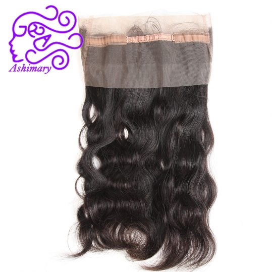 Ashimary Malaysian hair Body Wave Pre Plucked 360 Lace Frontal Closure With Baby Hair Can Be Bleached Adjustable Free Shipping