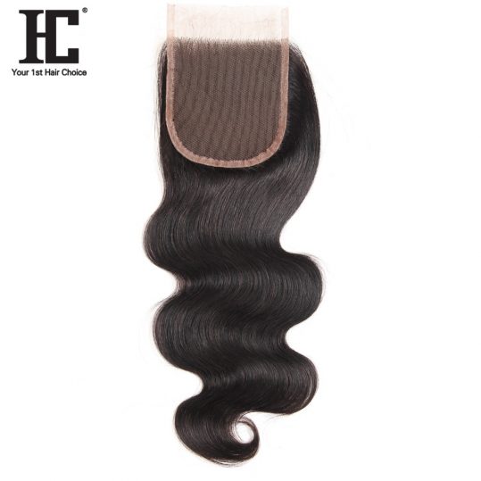HC Hair Products 100% Remy Body Wave Human Hair Free Part With Baby Hair 130% Density 8-18inch Natural Color Can Be Dyed