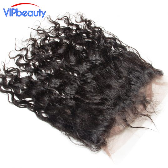VIP beauty water wave pre plucked 360 lace frontal closure with baby hair and natural hairline Indian remy hair 100% human hair