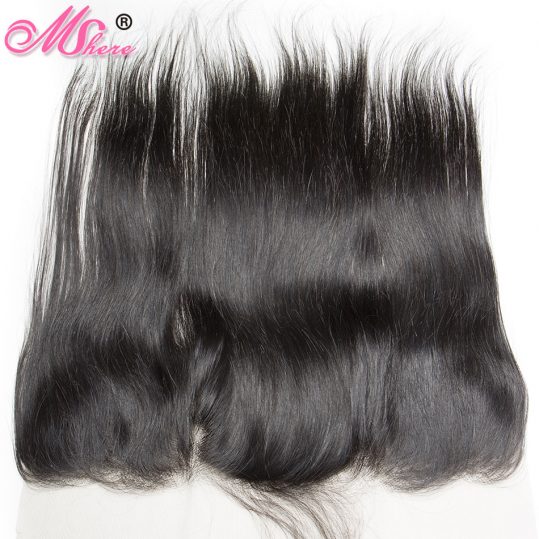 Pre-plucked 13*4 Ear To Ear Lace Frontal With Baby Hair Indian Straight Hair Remy Hair 1b# Mshere Human Hair Full Lace Closure