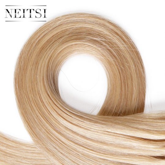 Neitsi Straight Indian Loop Micro Ring Hair 100% Human Micro Bead Links Remy Hair Extensions 16" 20" 24" 1g/s 50g 20 Colors