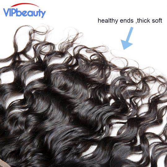 VIPbeauty Indian water wave Remy hair 13x4 ear to ear lace frontal closure human hair free part 130% density ,Medium brown lace