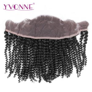 YVONNE Brazilian Kinky Curly Virgin Hair Lace Frontal 13x4 Natural Color 100% Human Hair Products Free Shipping