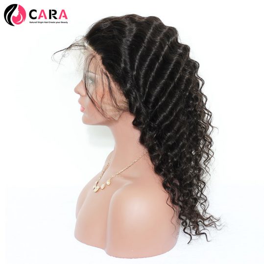 360 Lace Frontal Closure Pre Plucked Deep Wave Natural Hairline With Baby Hair Brazilian Virgin Hair CARA