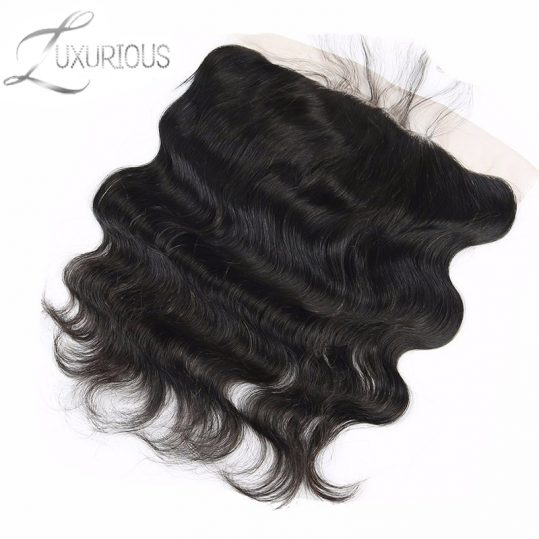Luxurious Brazilian Virgin Hair Body Wave 13X4 Ear to Ear Lace Frontal Closure Free Part With Natural Hairline Free Shipping