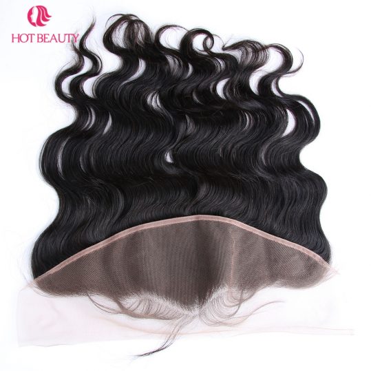 Hot Beauty Hair Body Wave Brazilian Virgin Hair Ear to Ear 13*4 Lace Frontal Free Part Natural Color Pre Plucked 100% Human Hair