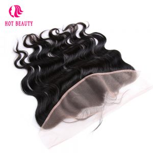 Hot Beauty Hair Body Wave Brazilian Virgin Hair Ear to Ear 13*4 Lace Frontal Free Part Natural Color Pre Plucked 100% Human Hair
