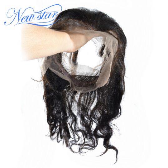 New Star Hair Pre Plucked 360 Lace Frontal Brazilian Body Wave Virgin Human Hair Free Part With Baby Hair Free Shipping
