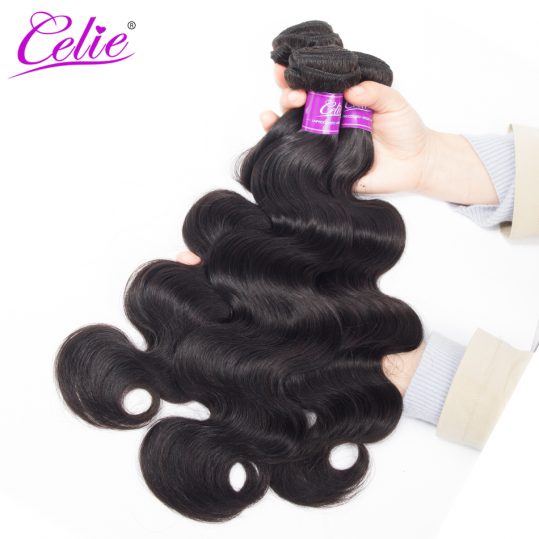 Celie Hair Brazilian Virgin Hair Body Wave Natural Color 100% Human Hair Weave Bundles 10-28 Inch Funmi Hair Extension Bundles