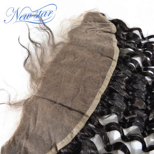 New Star Hair Pre Plucked Lace 13x4 Frontal Free Part Brazilian Deep Wave Virgin Human Hair With Baby Hair Bleached Knots