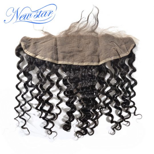 New Star Hair Pre Plucked Lace 13x4 Frontal Free Part Brazilian Deep Wave Virgin Human Hair With Baby Hair Bleached Knots