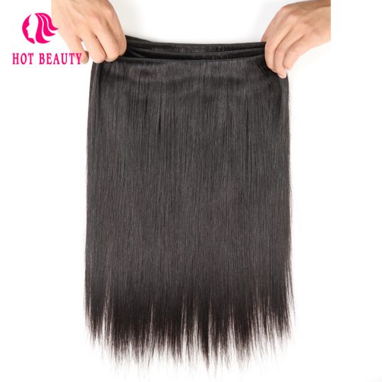 Hot Beauty Hair Brazilian Straight Virgin Hair Weave Bundles 10-28 inch Natural Color 100% Human Hair Extensions Free Shipping