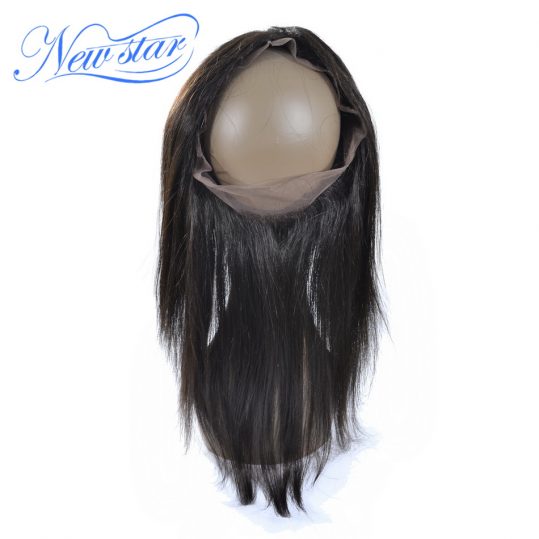 New Star 360 Lace Frontal Closures Brazilian Straight Virgin Human Hair Pre Plucked Hairline 10''-20''inch For Black Women